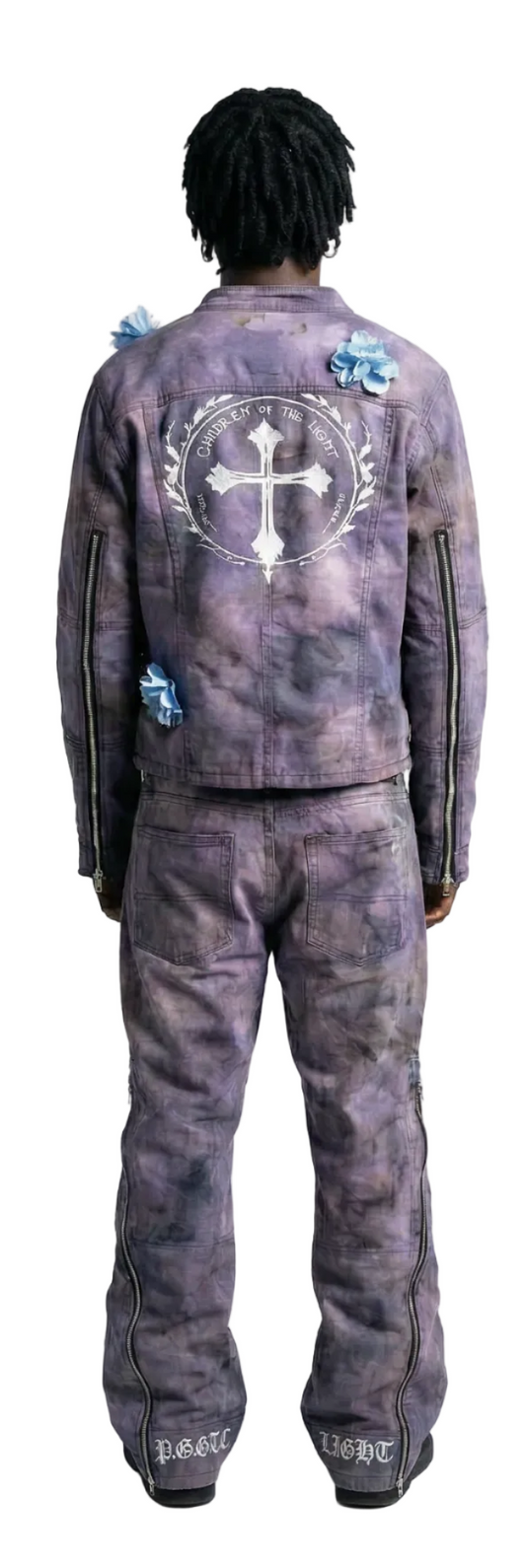 PURPLE FLOWER DENIM SET (1 of 1)