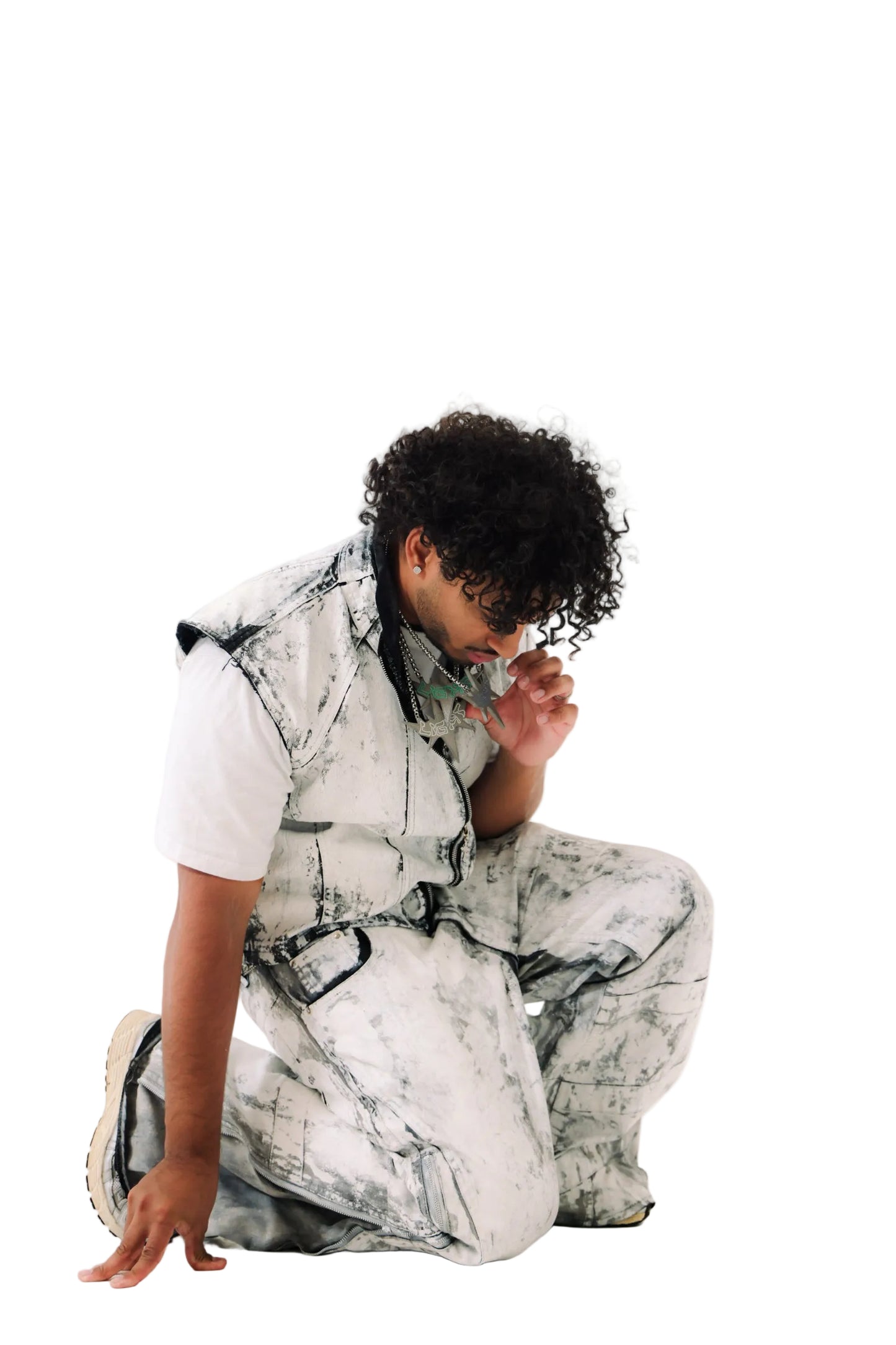 1 OF 1 WHITE PAINT DENIM SET