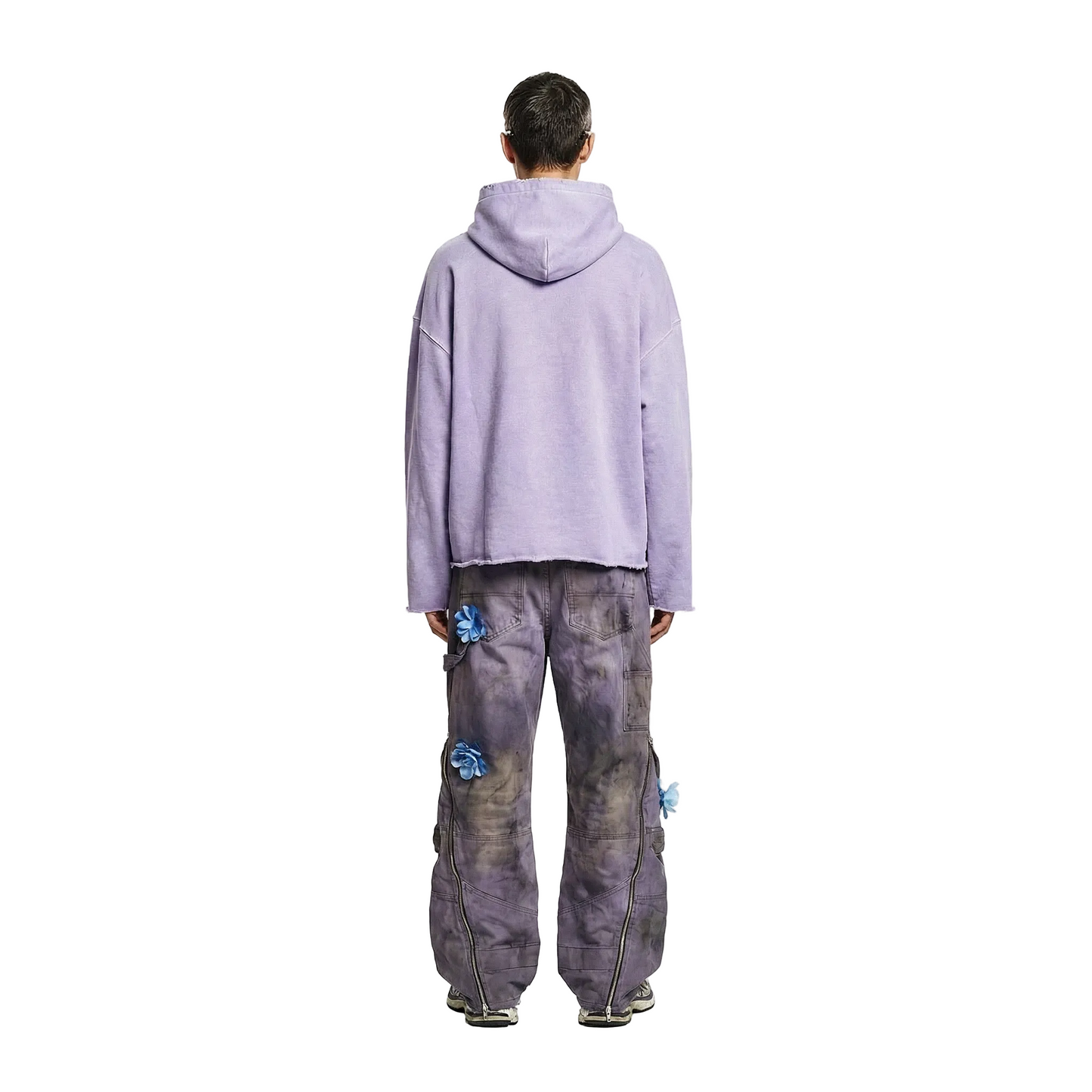 PURPLE LIGHT CROSS HOODIE (1 of 1)